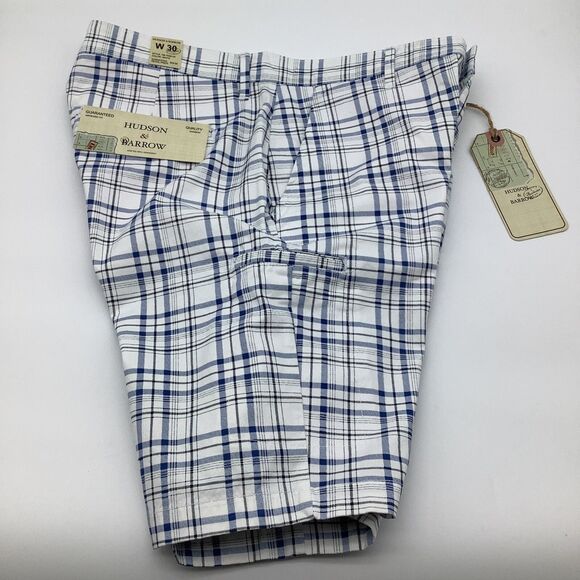 Hudson & Barrow Mens Plaid Chino Shorts Size 30 (Actual 32) NWT - Picture 10 of 13